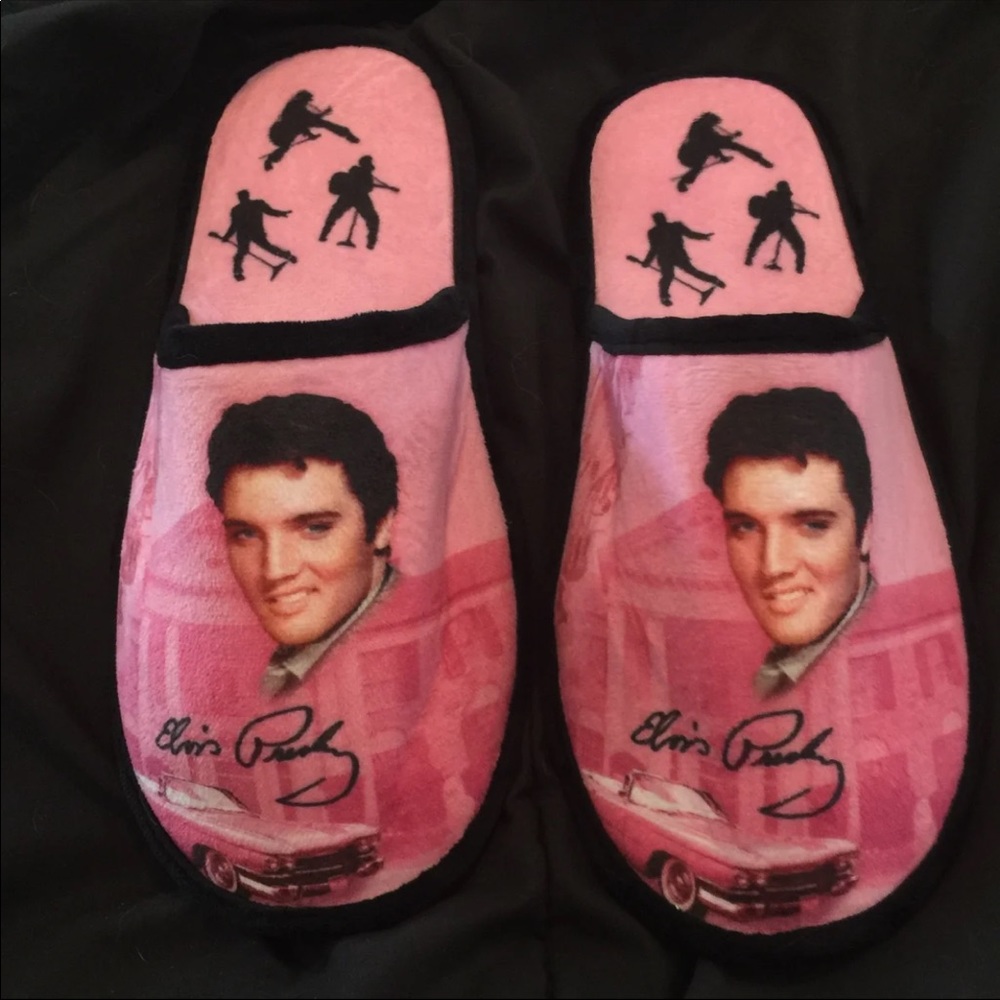 ⭐️2 for $20⭐️ Elvis pink Slippers size 11 NEW
